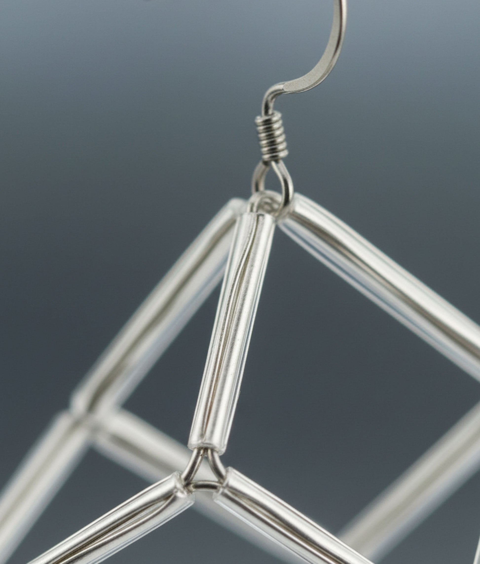 GEOMETRIA VETRO CUBO 2 Transparent Earrings