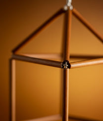 GEOMETRIA VETRO CUBO 3 Bronze Earrings