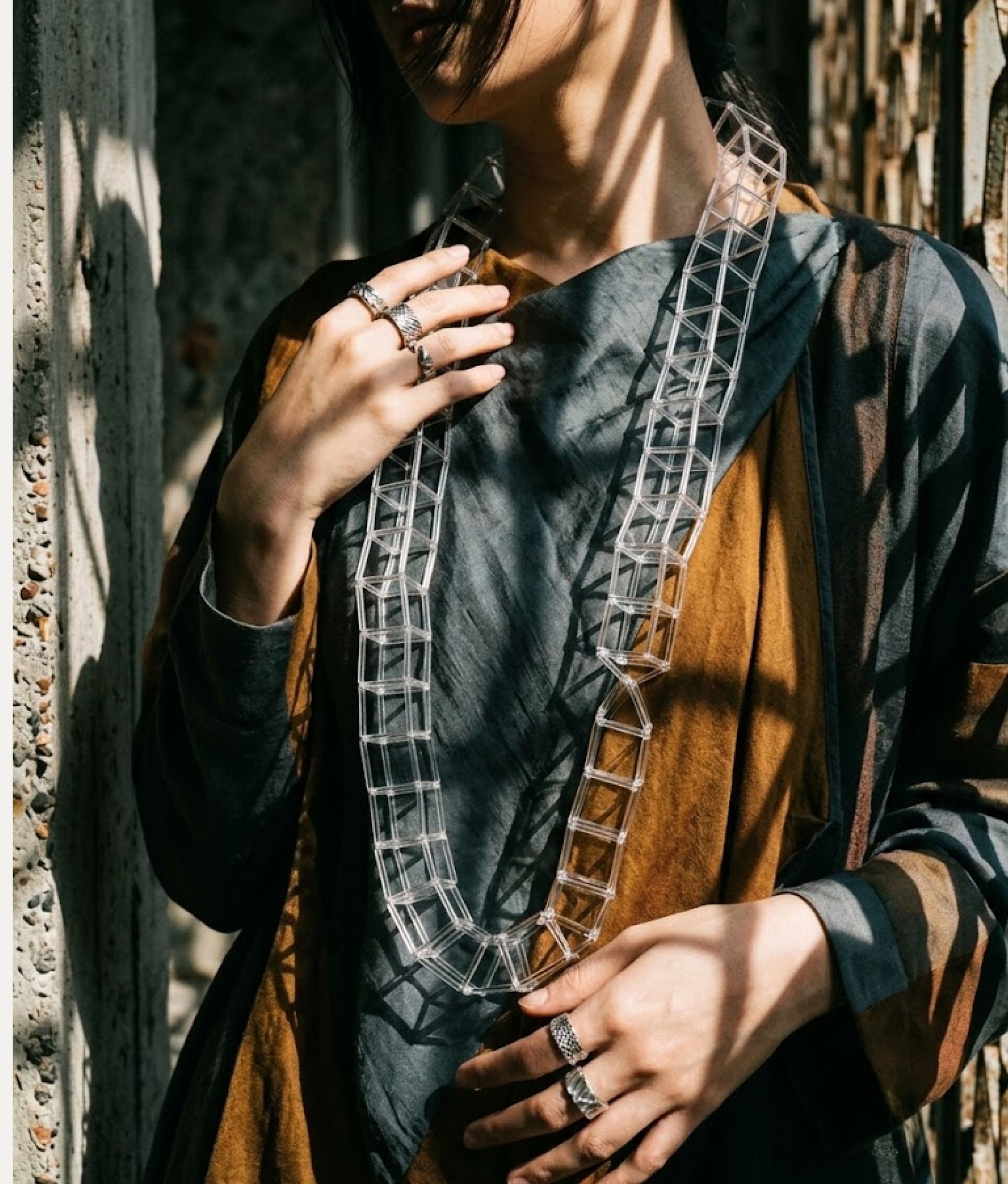 GEOMETRIA VETRO Transparent Necklace L