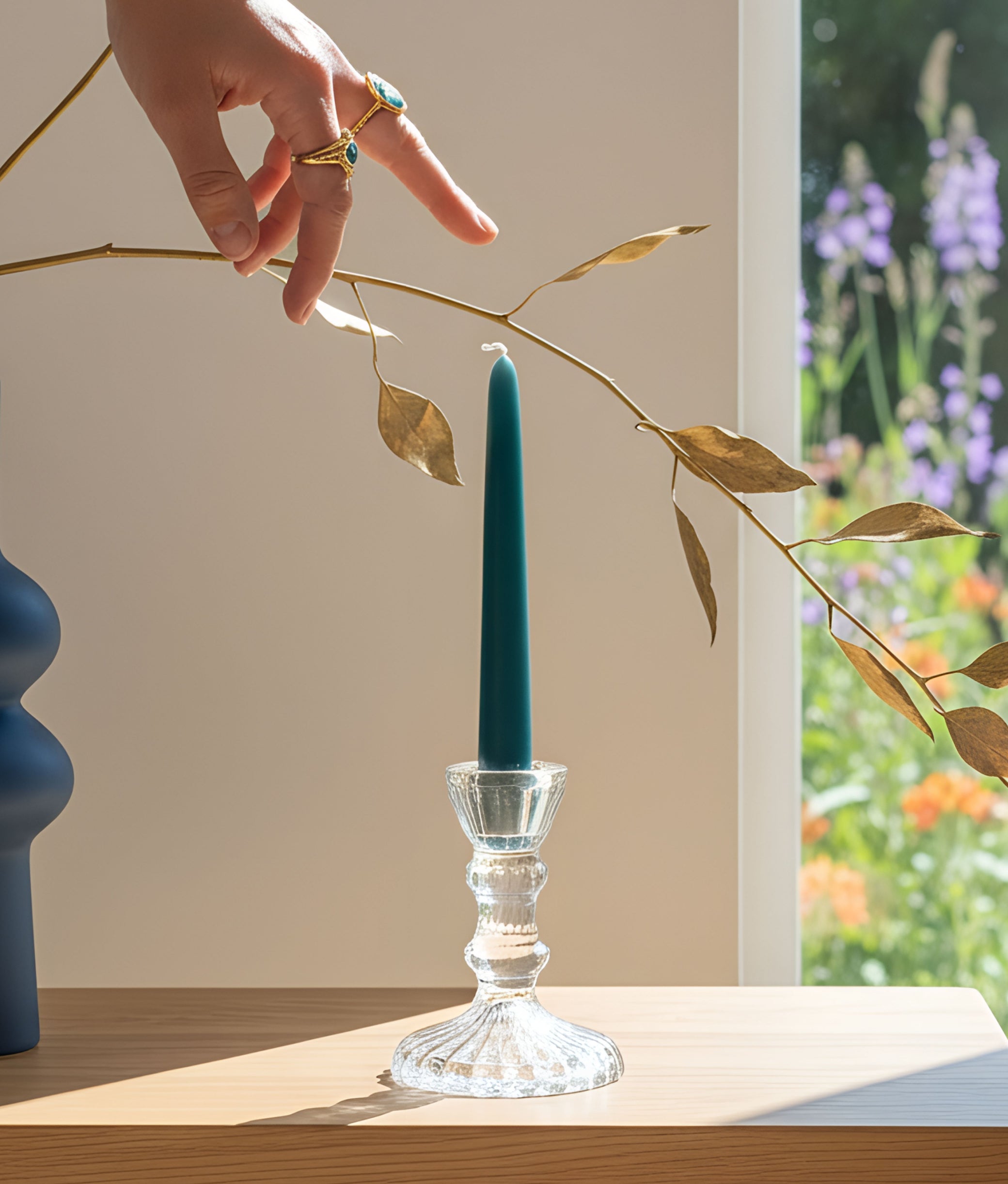 Leela Glass Candlestick