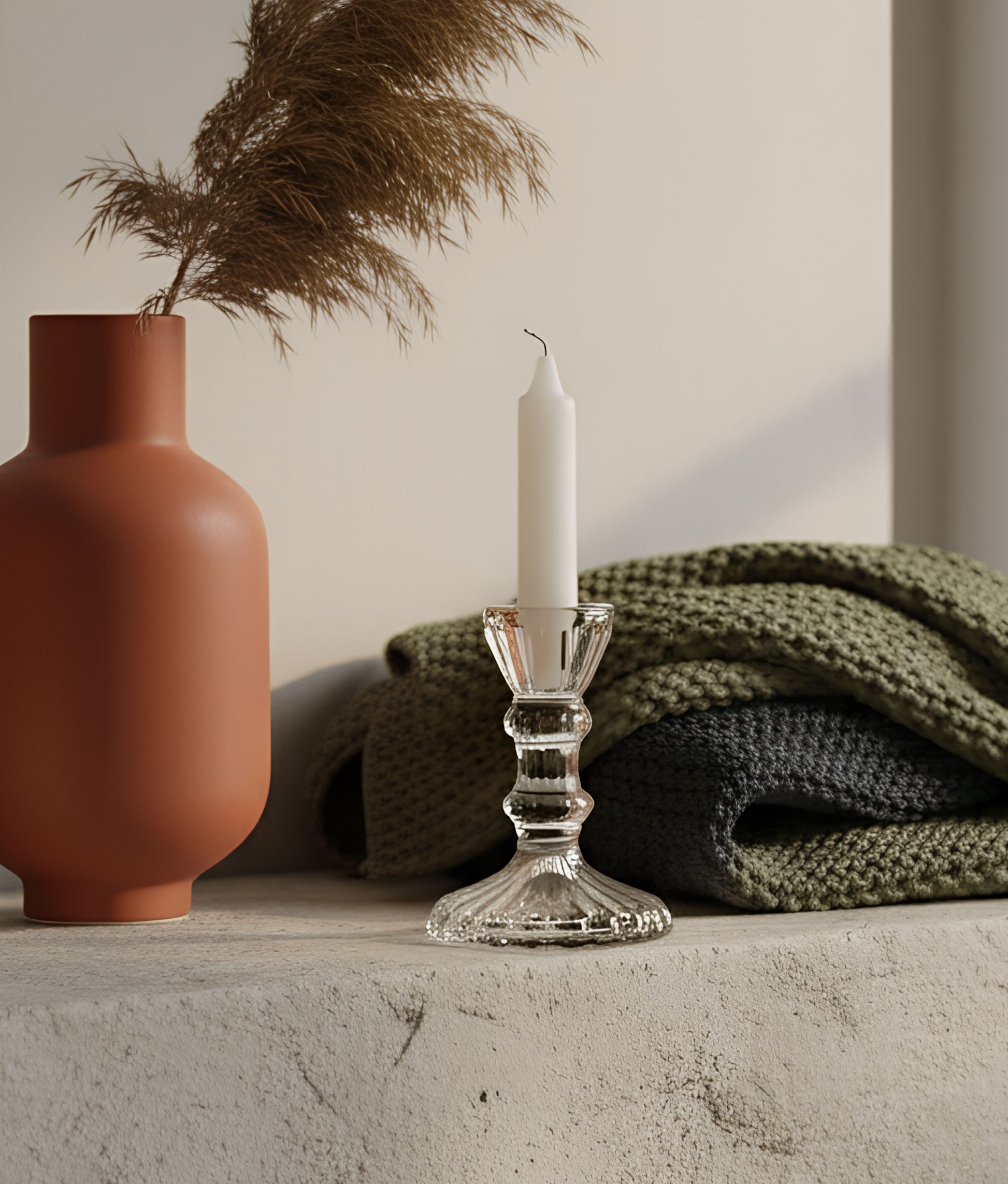 Leela Glass Candlestick