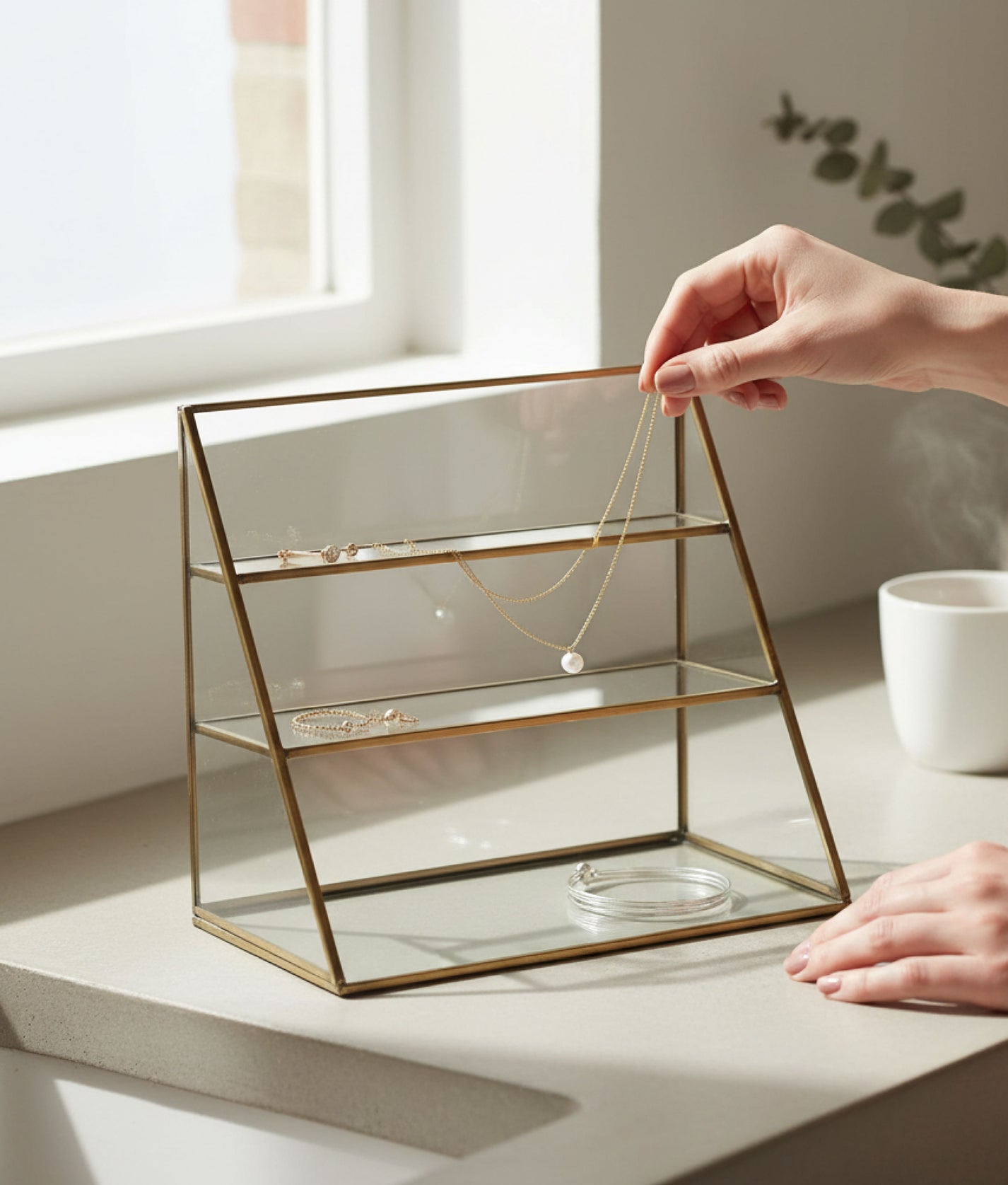 Clear Glass Organizer