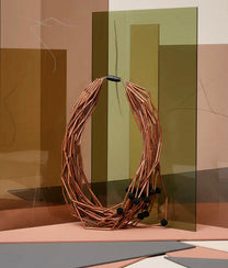 Brown Glass Tube Necklace