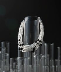 White Glass Tube Necklace