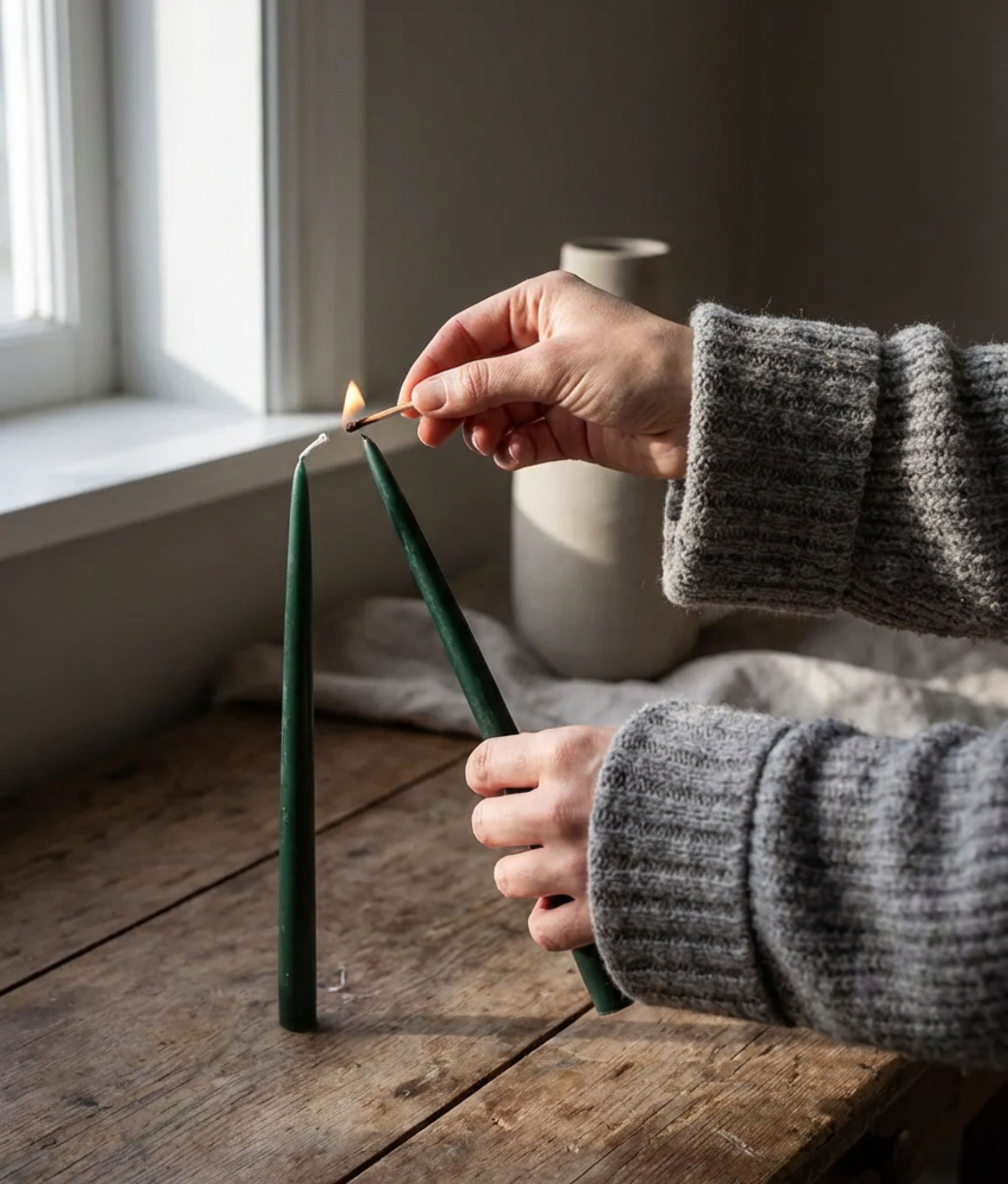 Bottle Green Coloured Candles