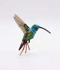 Emerald Chin Hummingbird Brooch
