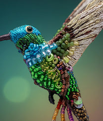 Emerald Chin Hummingbird Brooch