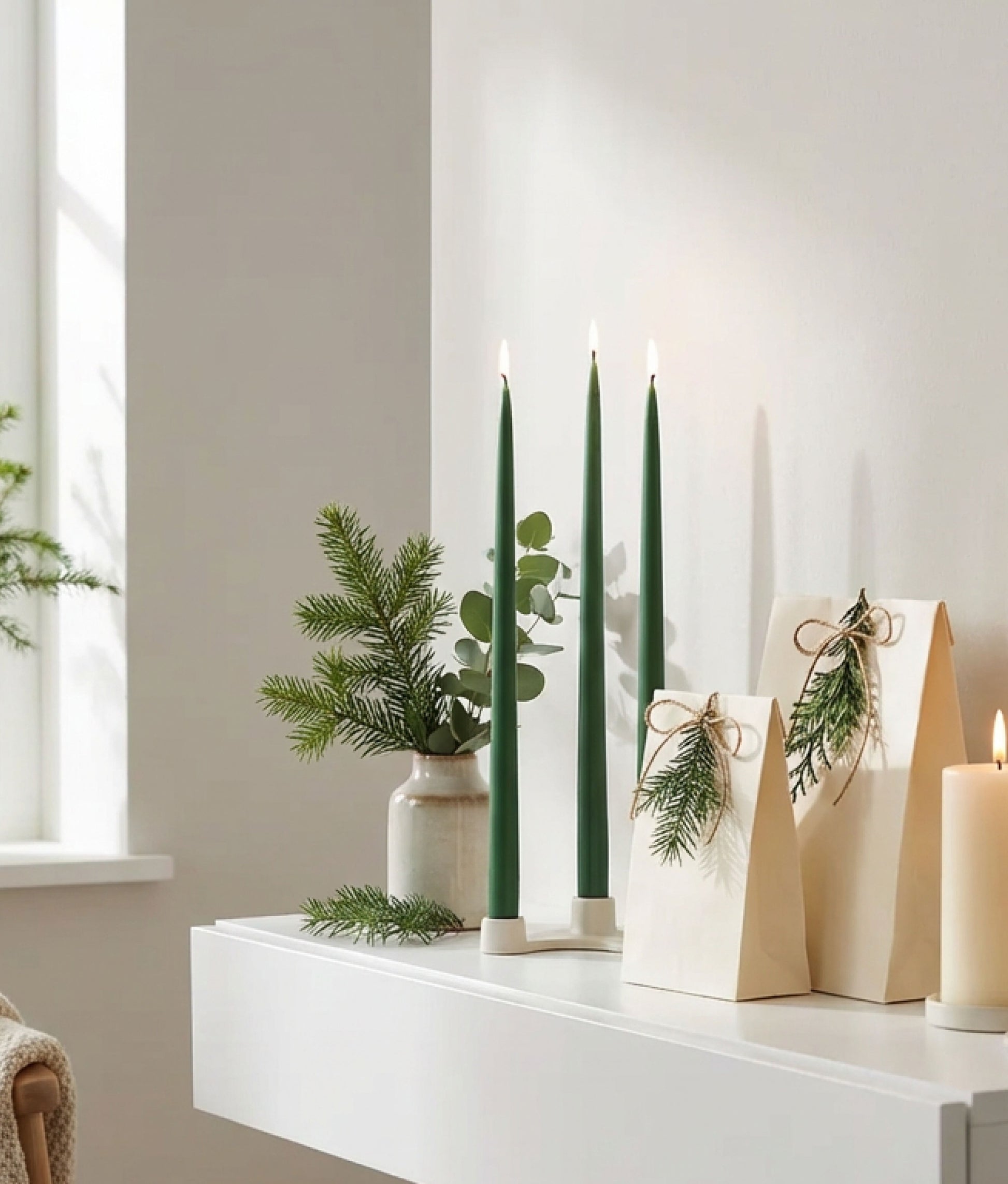 Rust Coloured Candles – Tiger & Lotus