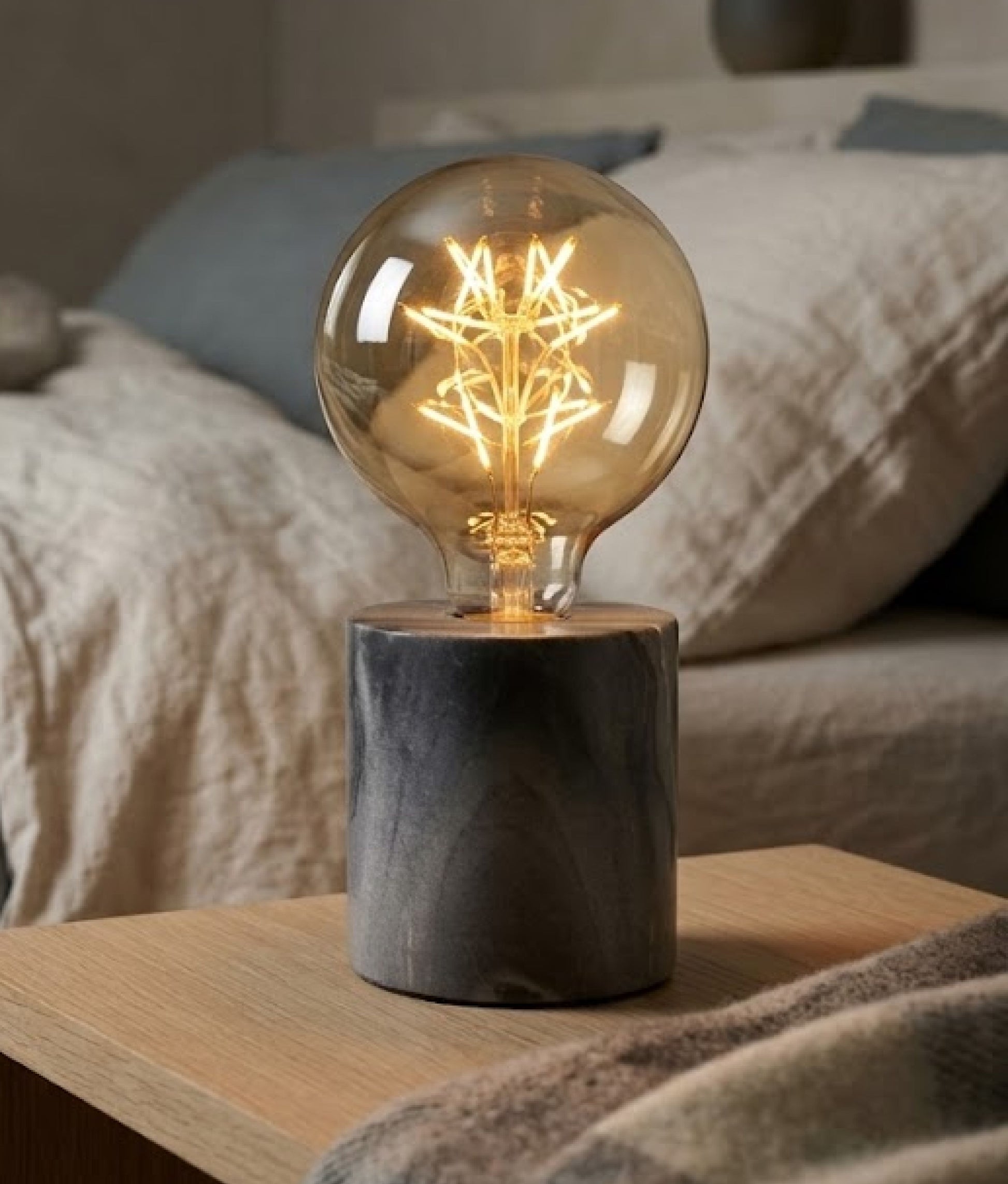 Grey Marble Table Lamp Base