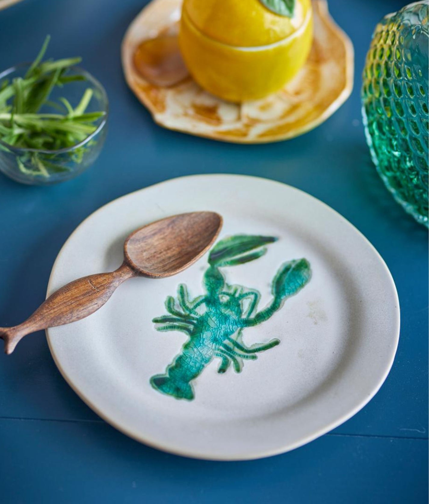 Green Lobster Hadden Plate Stoneware