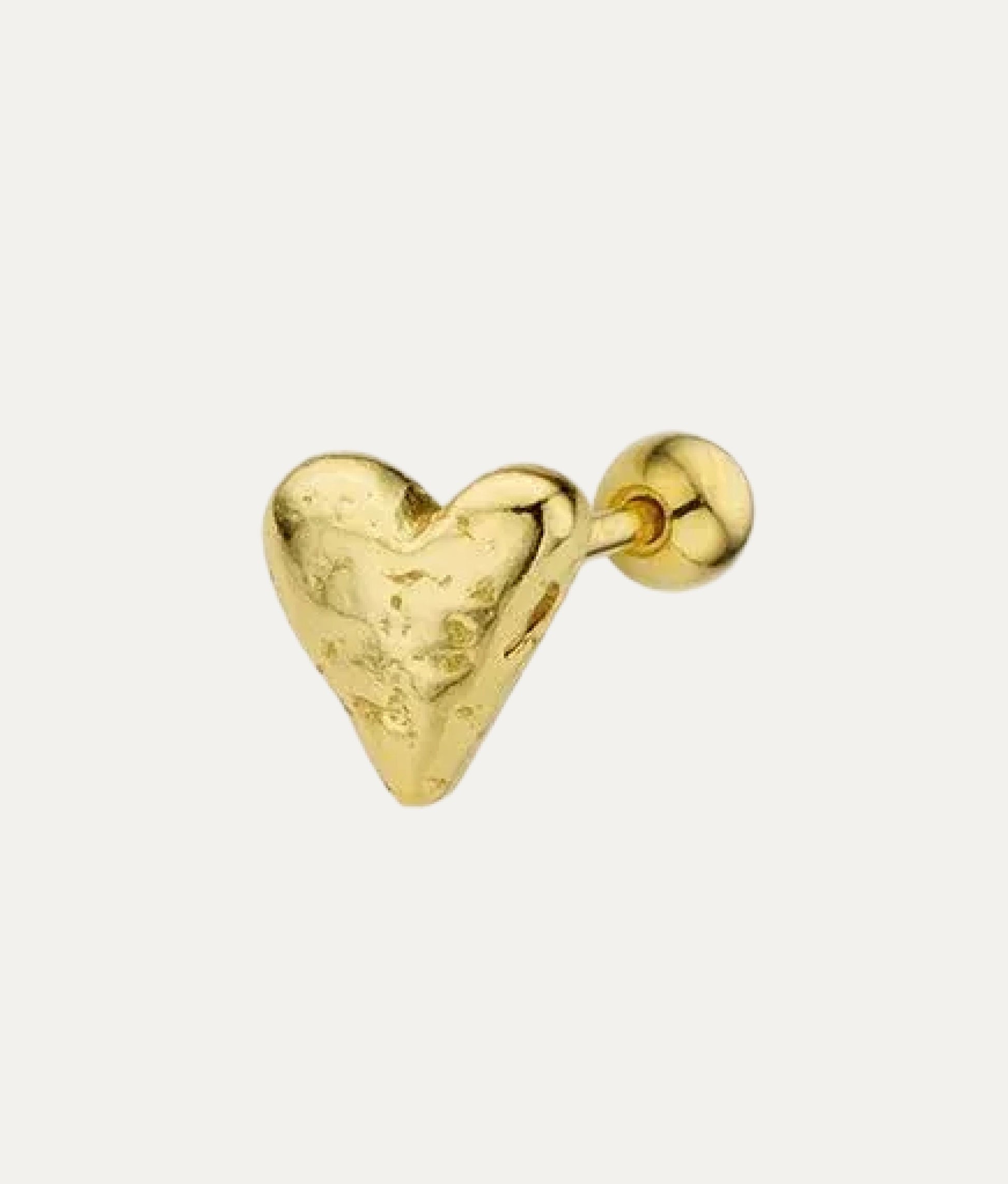 Hammered Heart Earring