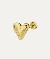 Hammered Heart Earring