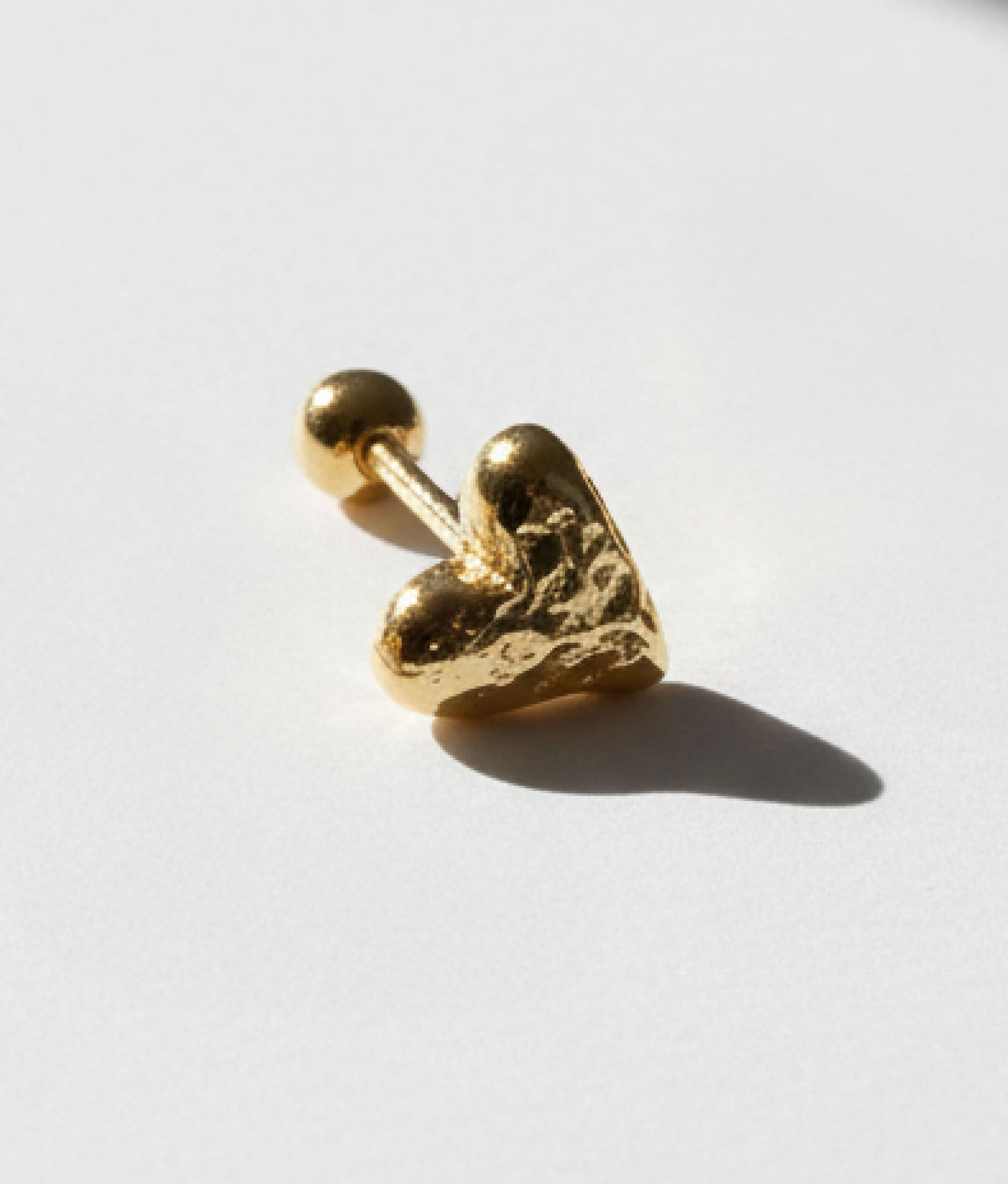 Hammered Heart Earring