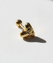 Hammered Heart Earring