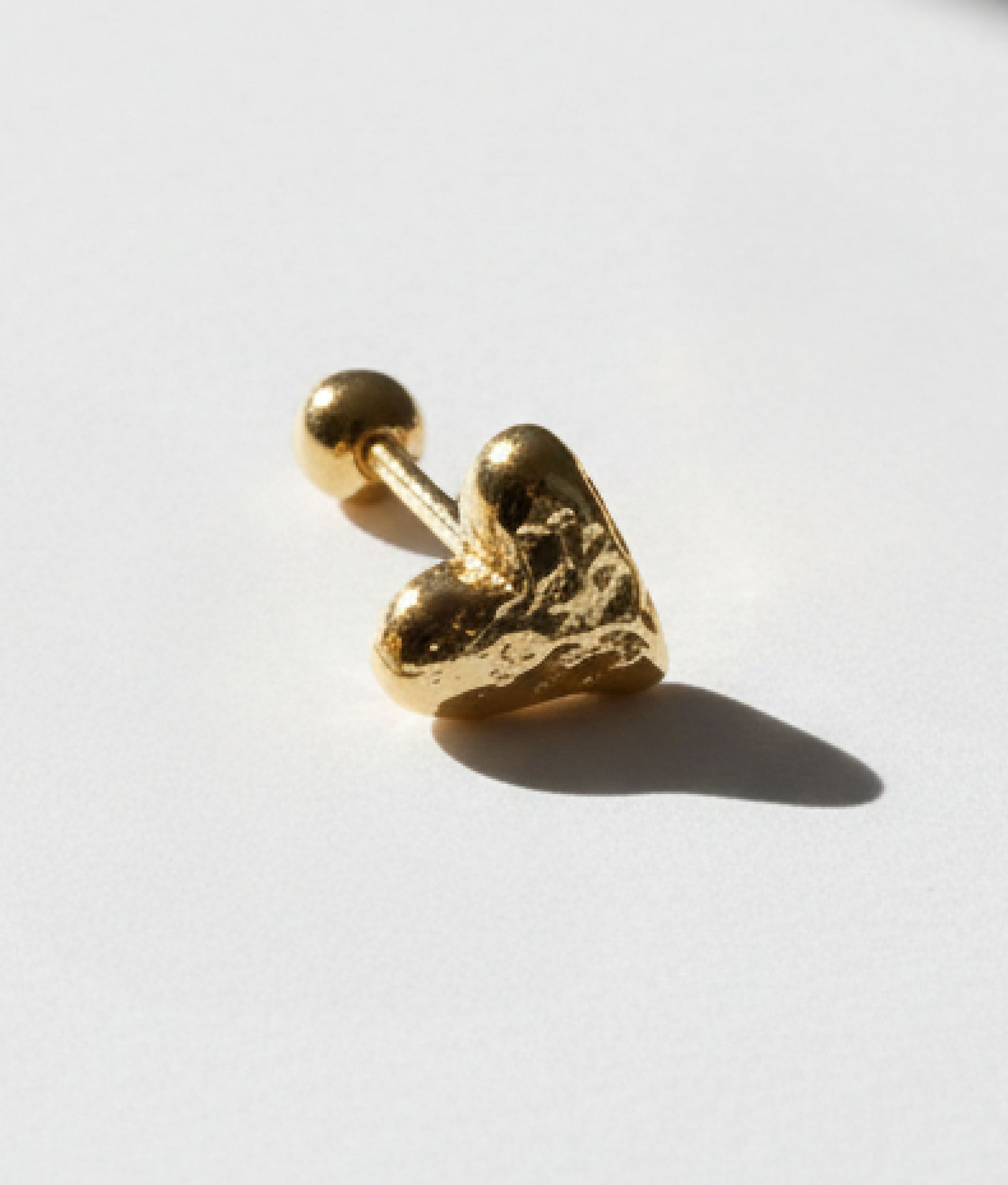 Hammered Heart Earring