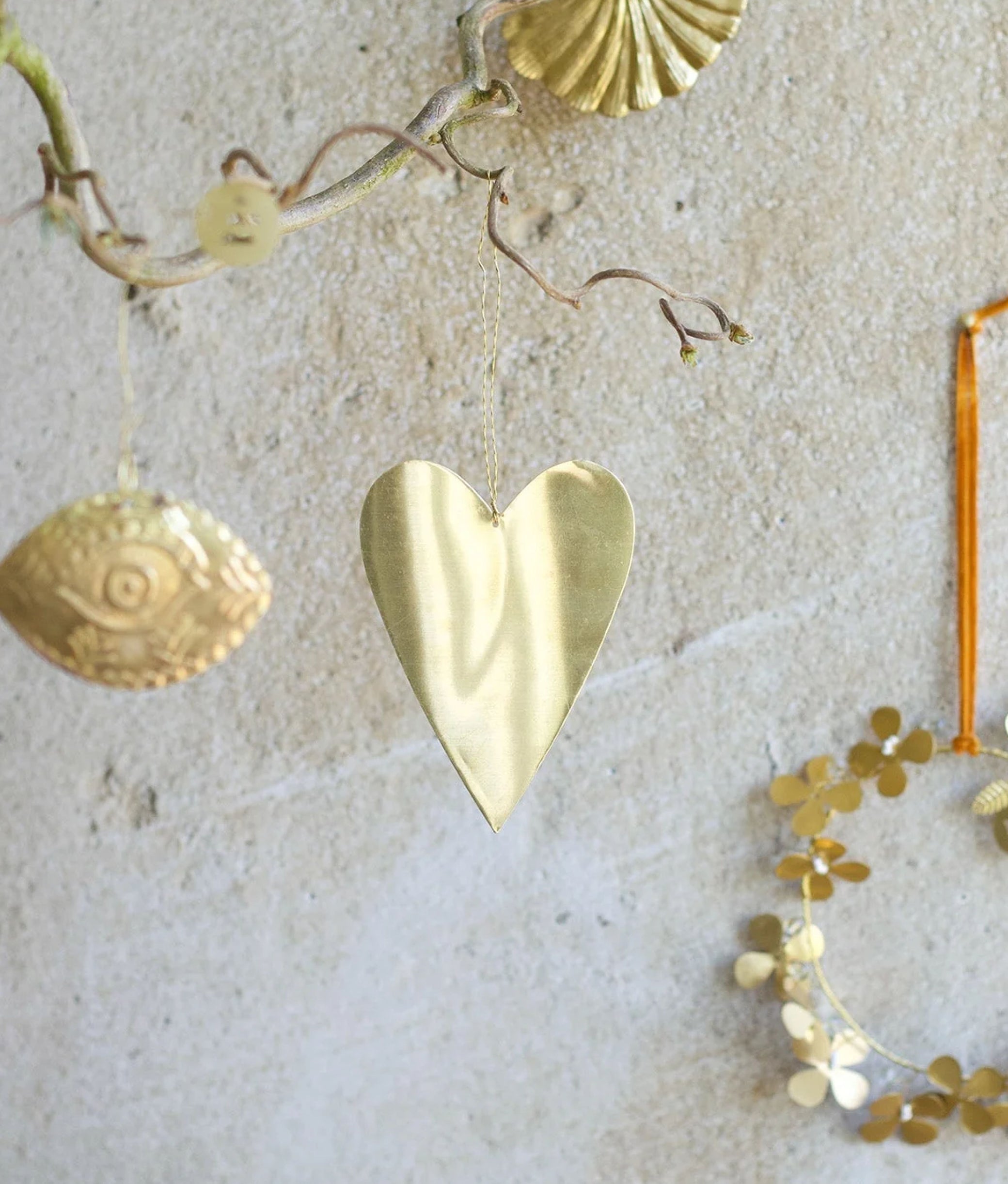 Gold Heart Ornament