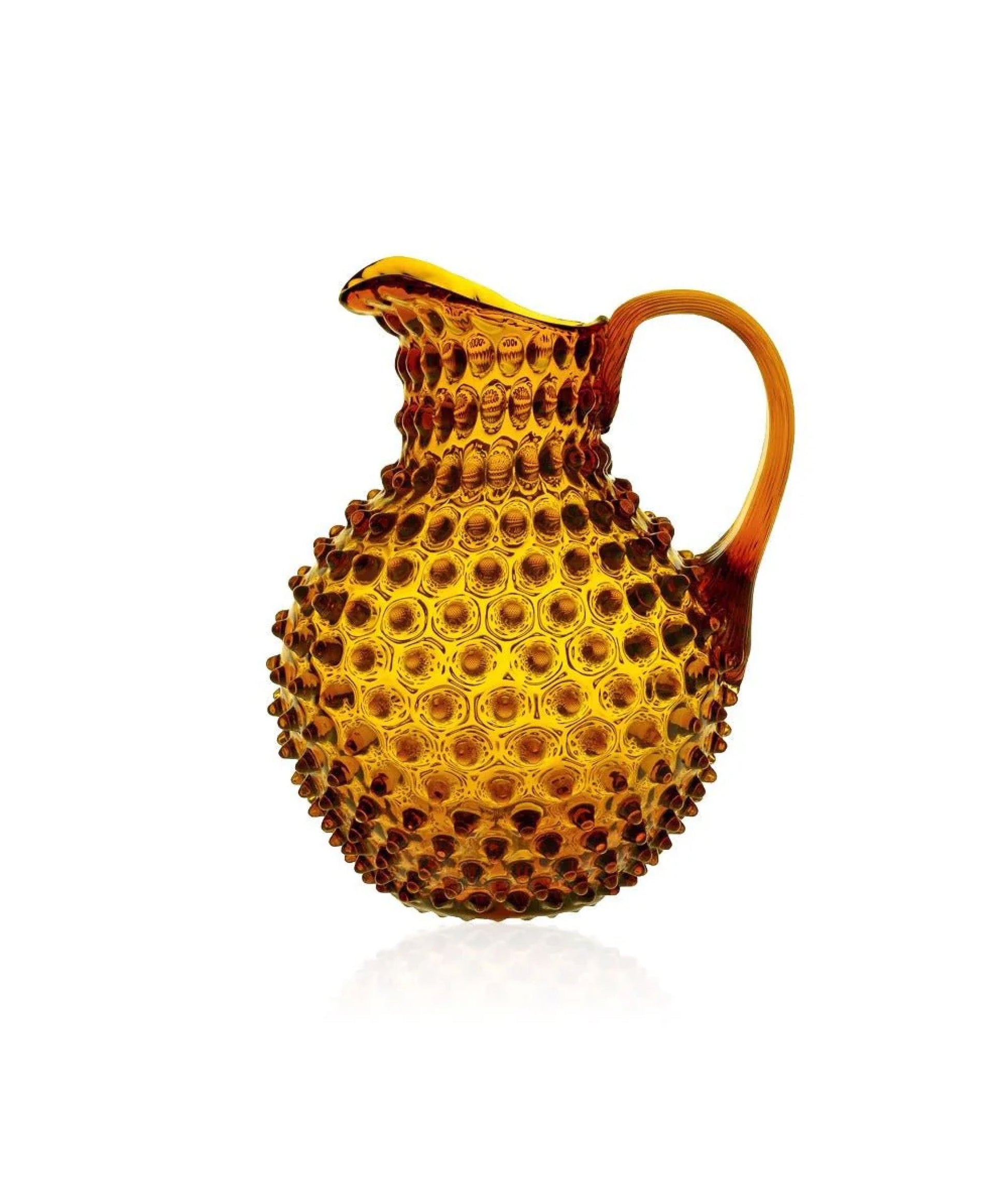 Hobnail Amber Jug Large