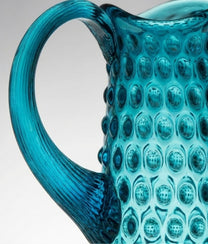 Aquamarine Hobnail Jug Tall