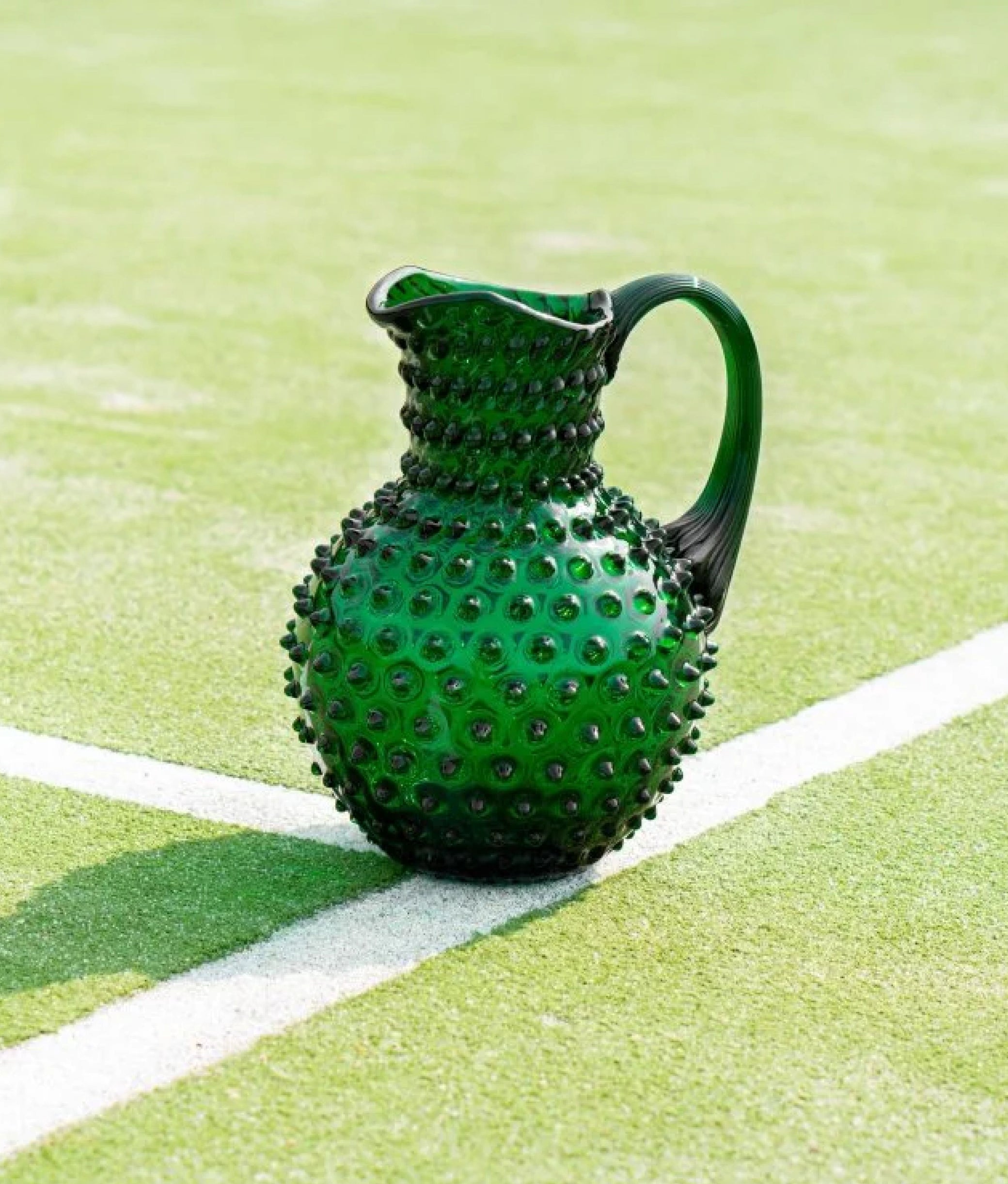Large Hobnail Jug Dark Green