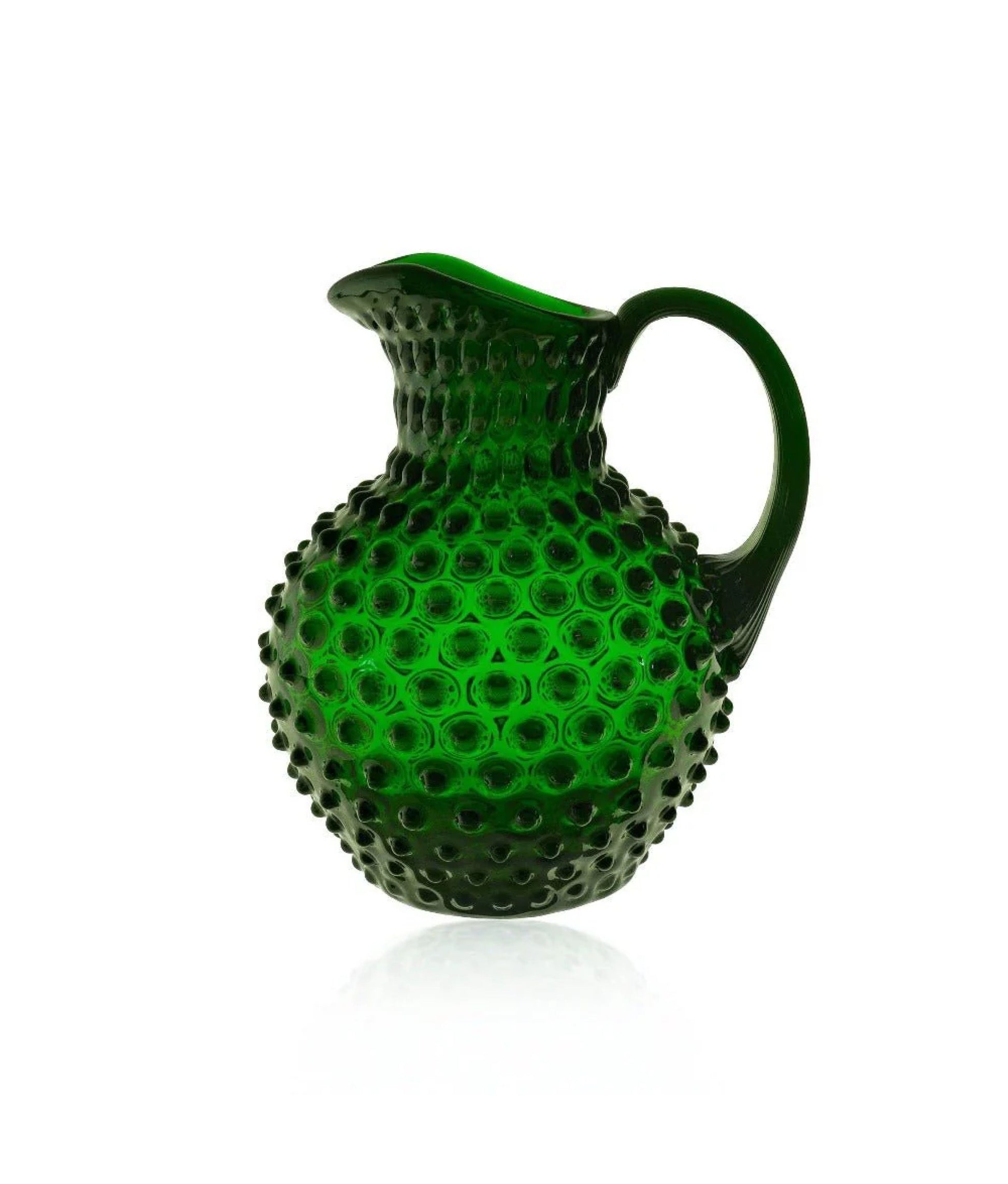 Large Hobnail Jug Dark Green