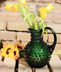 Large Hobnail Jug Dark Green