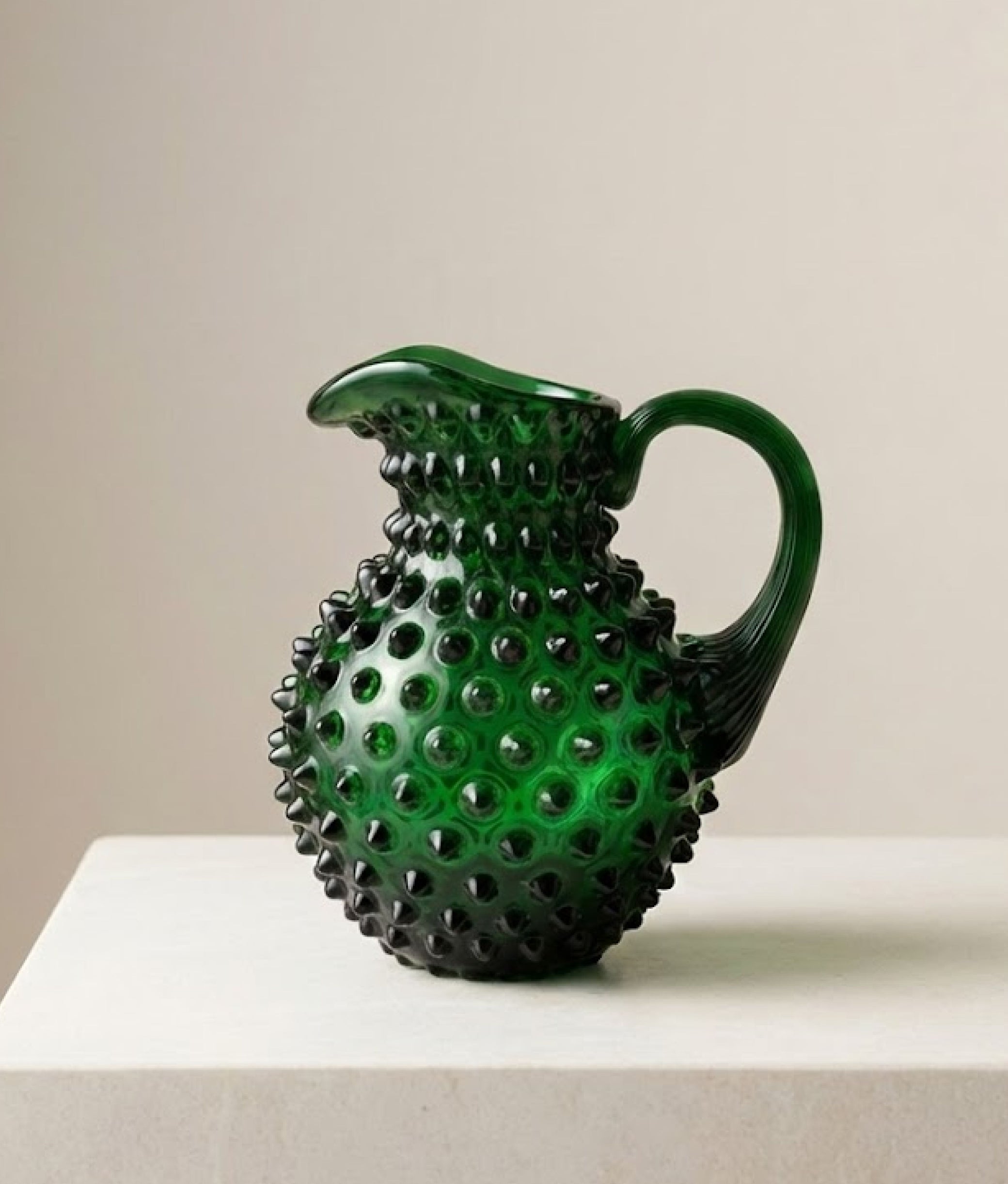 Hobnail Jug Dark Green