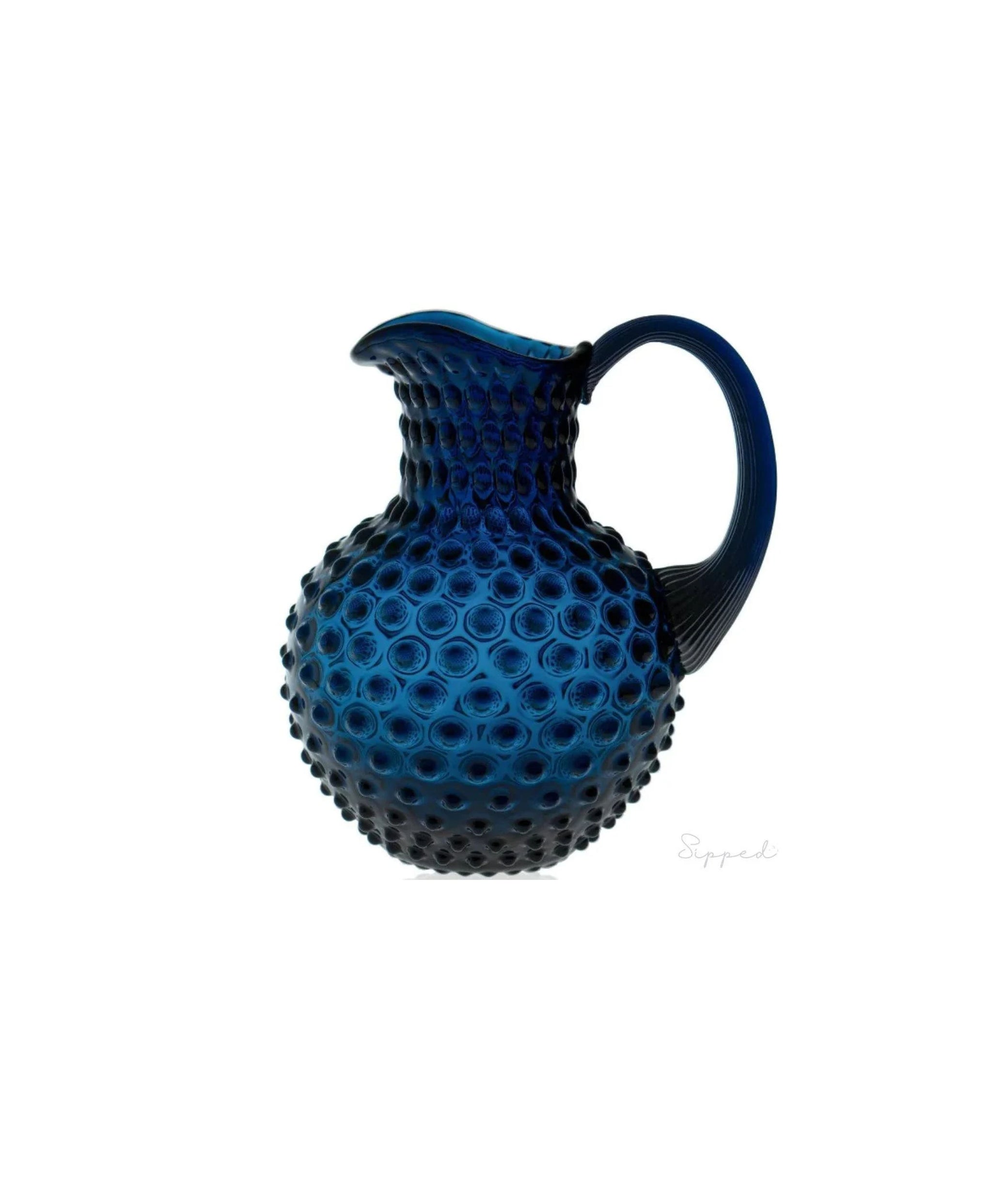 Royal Blue Hobnail Jug Large