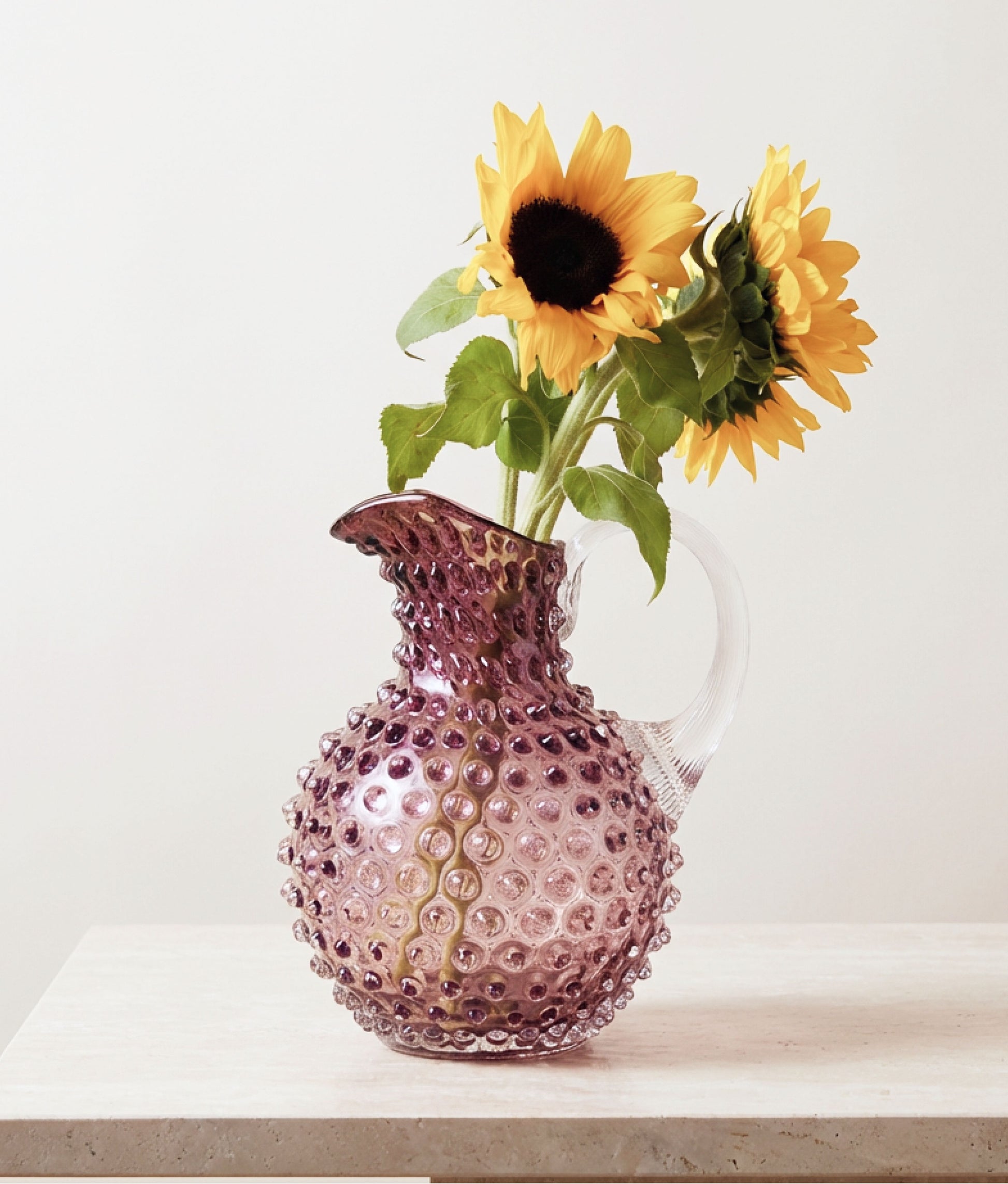 Underlay Violet Hobnail Jug Large