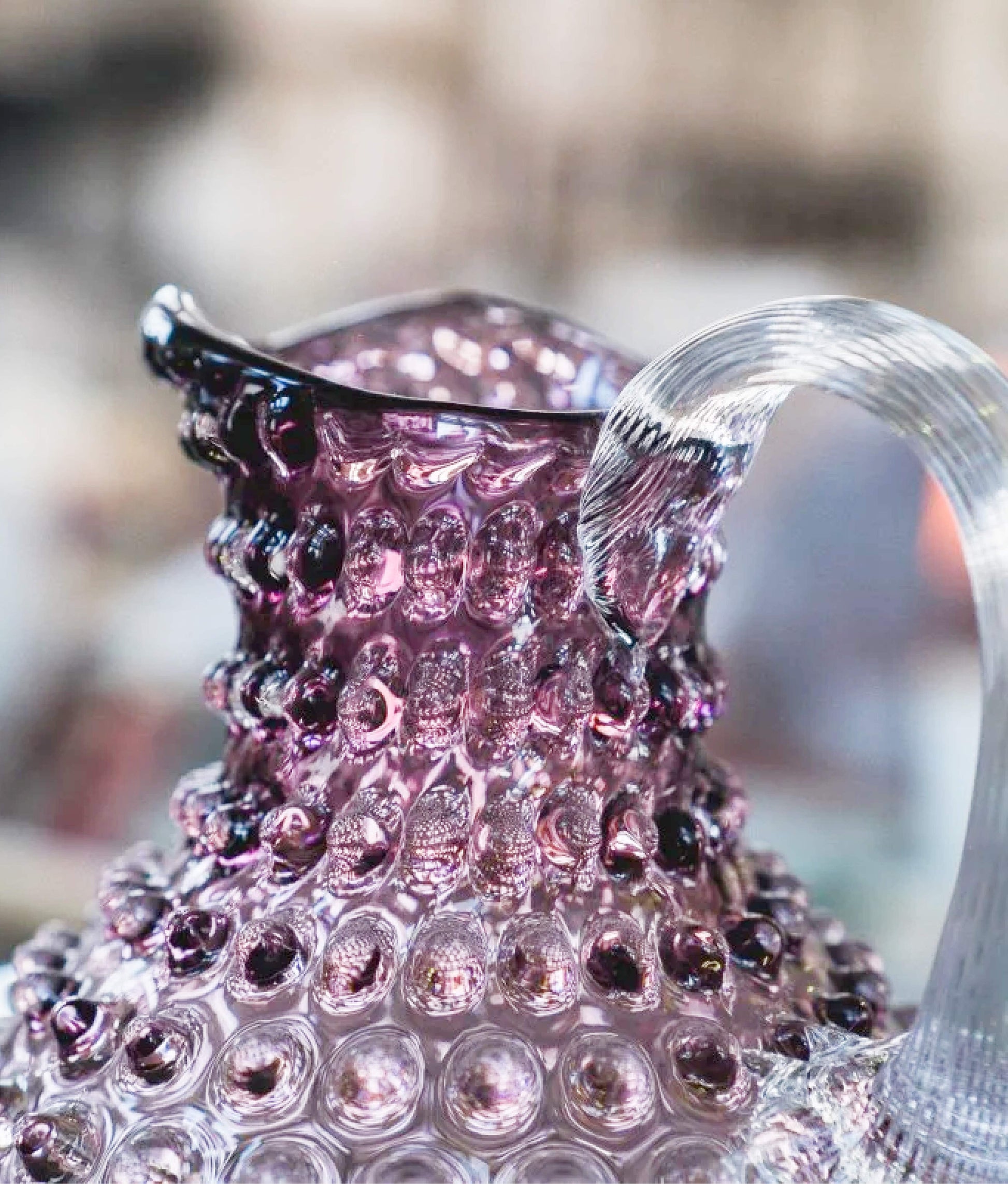 Underlay Violet Hobnail Jug Large