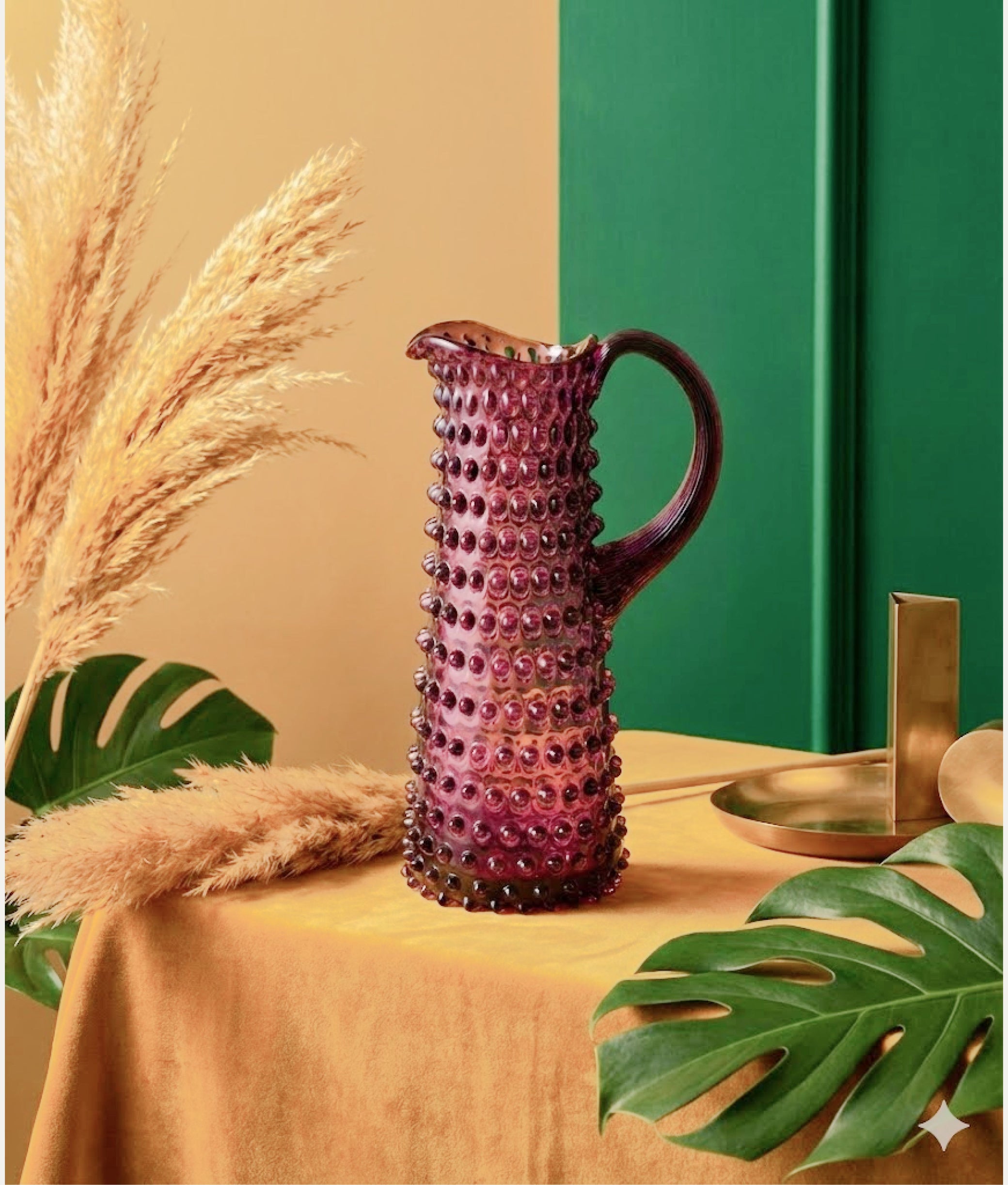 Hobnail Violet Jug Tall