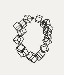 INTERLOCK GLASS Black Necklace S