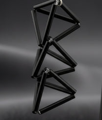 INTERLOCK GLASS Black Earrings