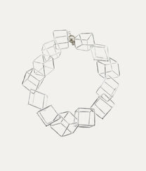 INTERLOCK GLASS Transparent Necklace S