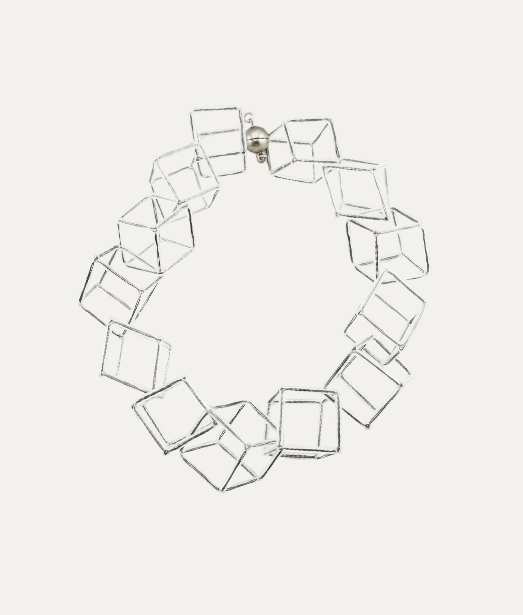 INTERLOCK GLASS Transparent Necklace S