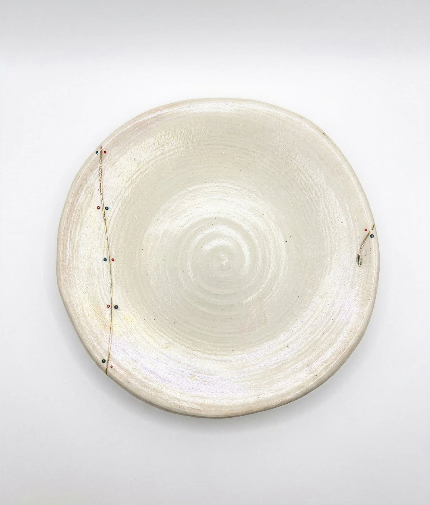 Ivory Line with Dots S Plate