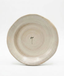 Green Flower L Ivory Mist Plate