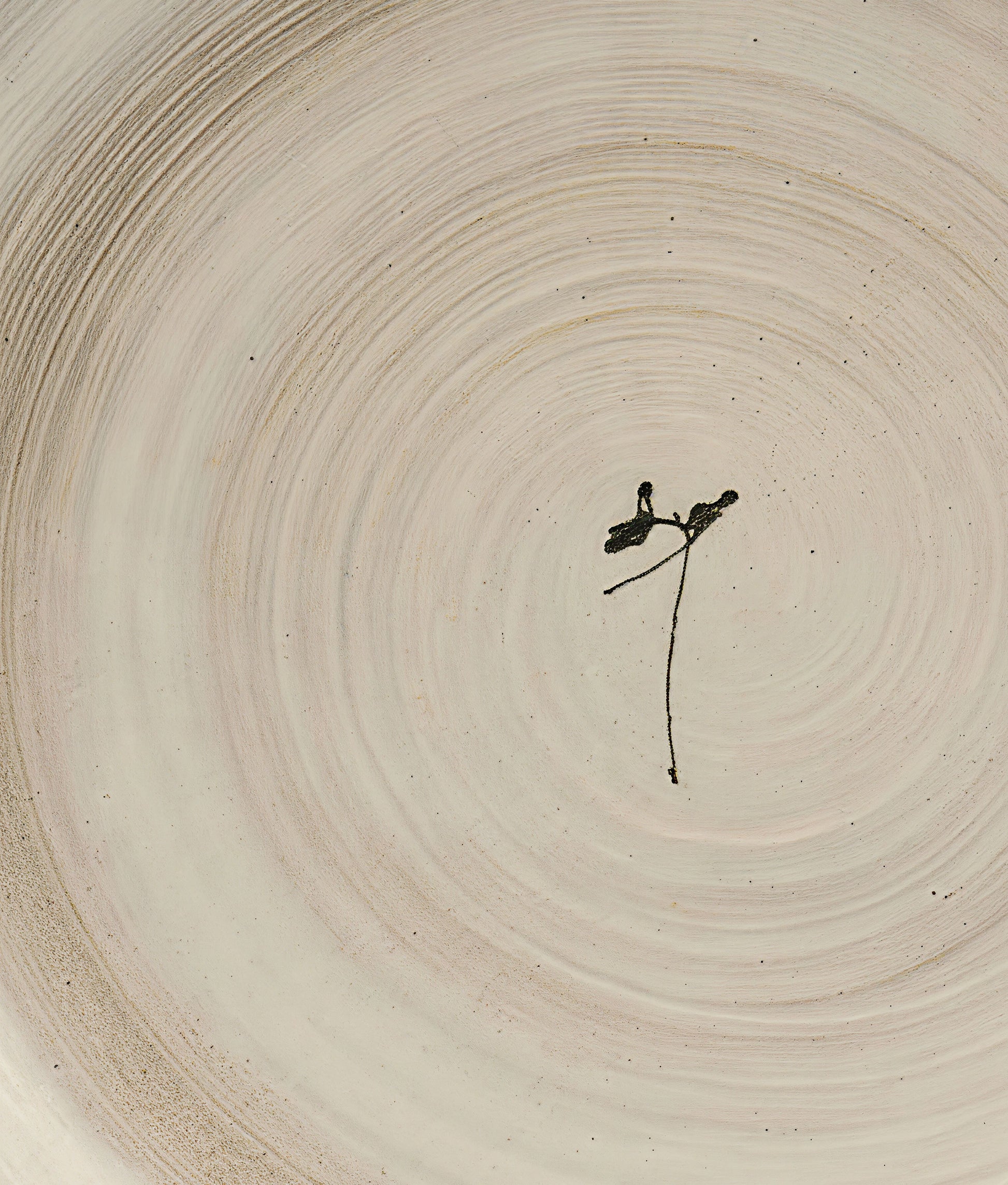 Green Flower L Ivory Mist Plate