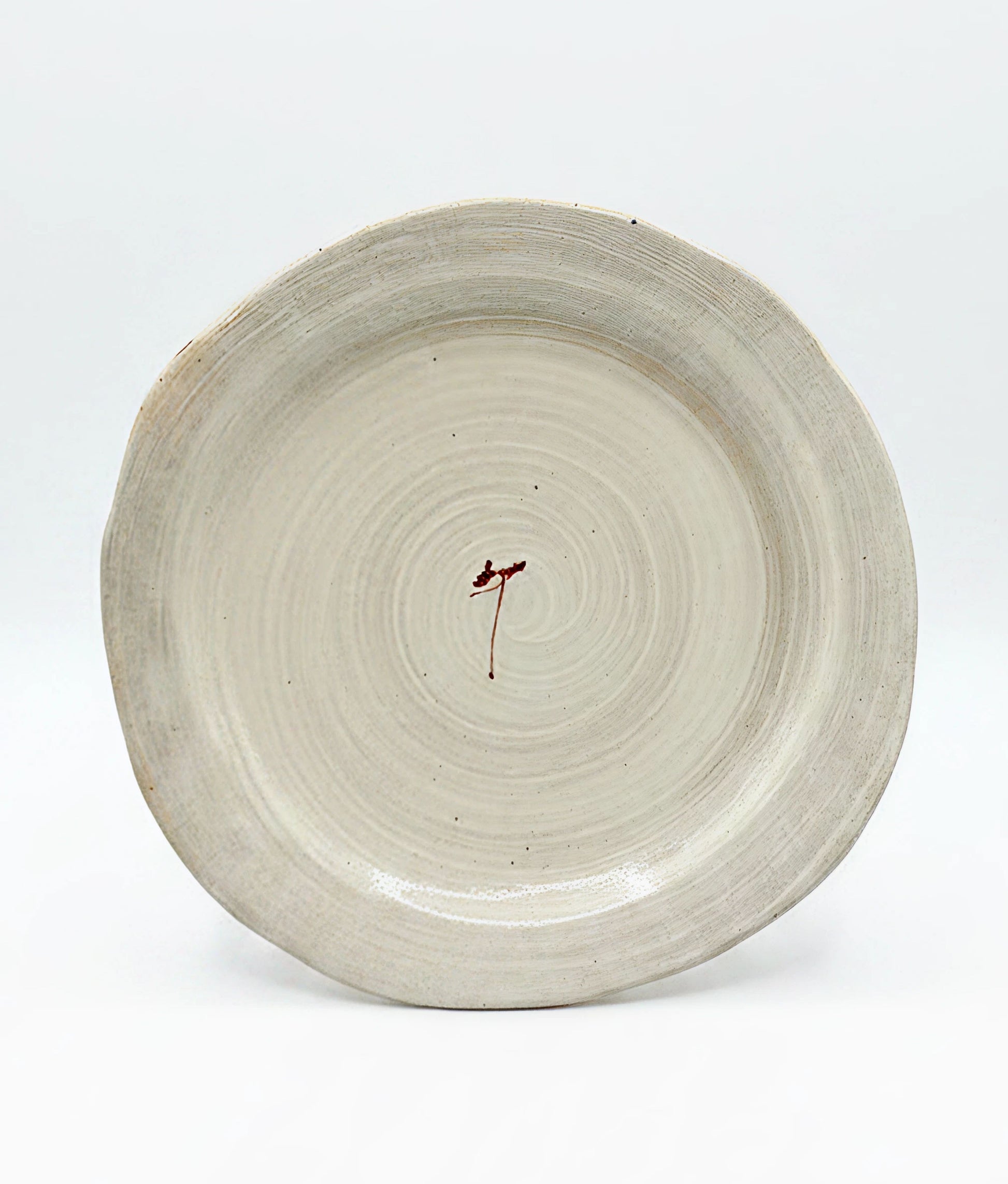 Red Flower L Ivory Mist Plate