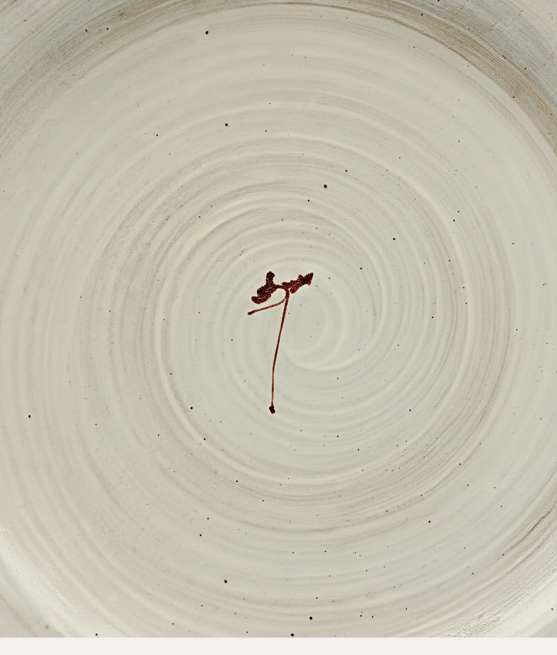 Red Flower L Ivory Mist Plate