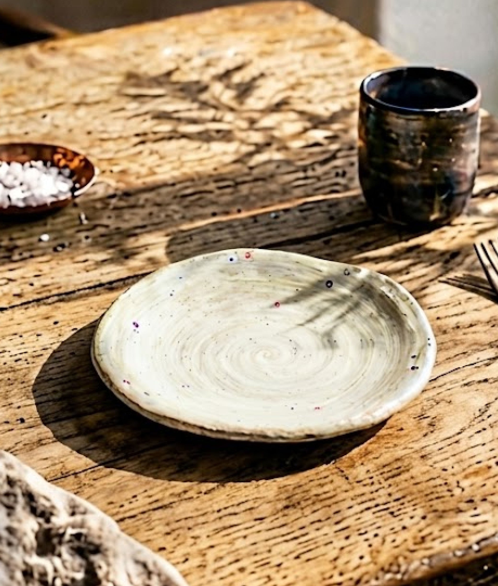 Ivory with Colouful Dots S Plate