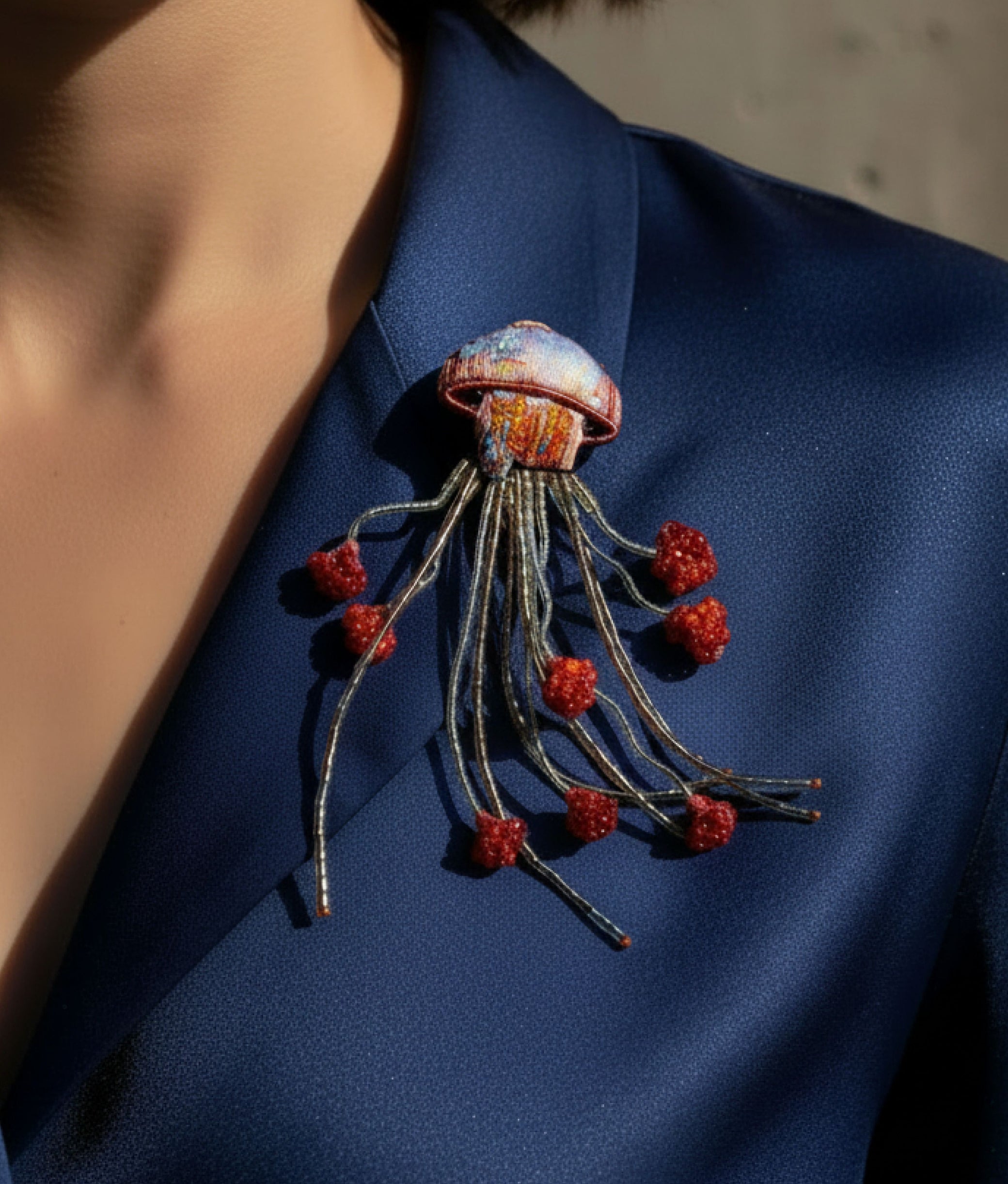 Sea Nettle Jellyfish Brooch
