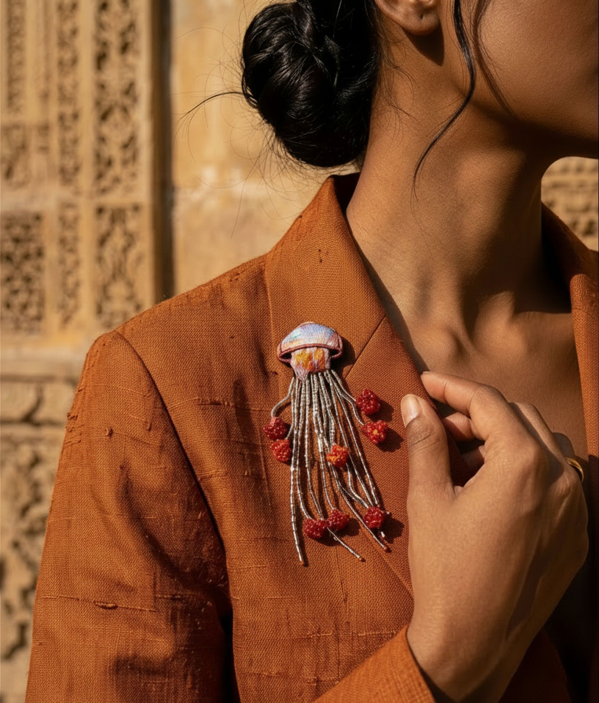 Sea Nettle Jellyfish Brooch