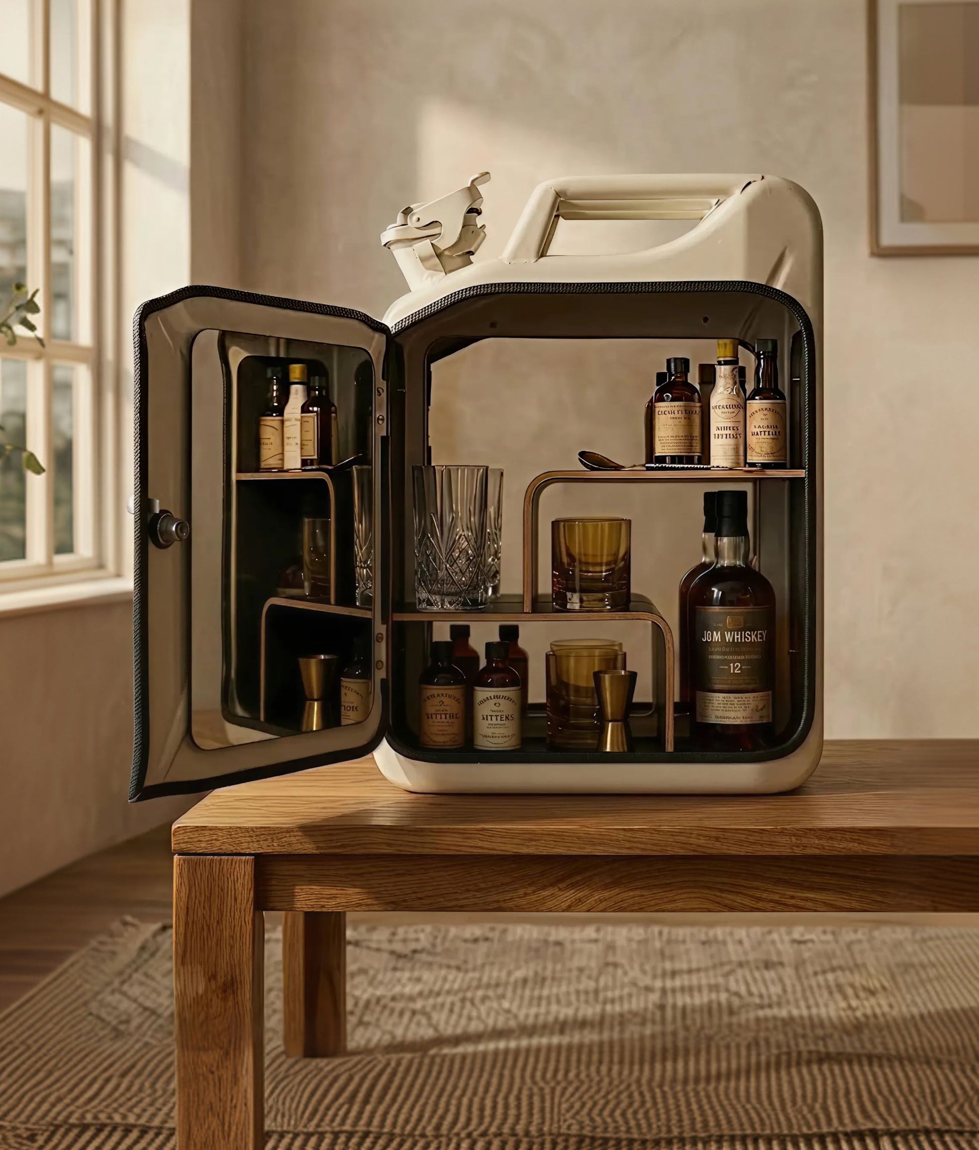 Moscow White Jerry Can Cabinet