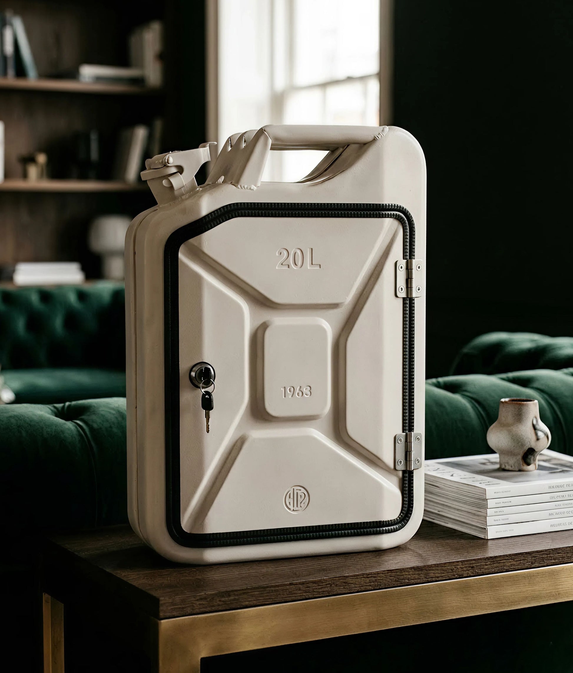 Moscow White Jerry Can Cabinet