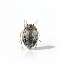 Jeweled Scarab Beetle Brooch