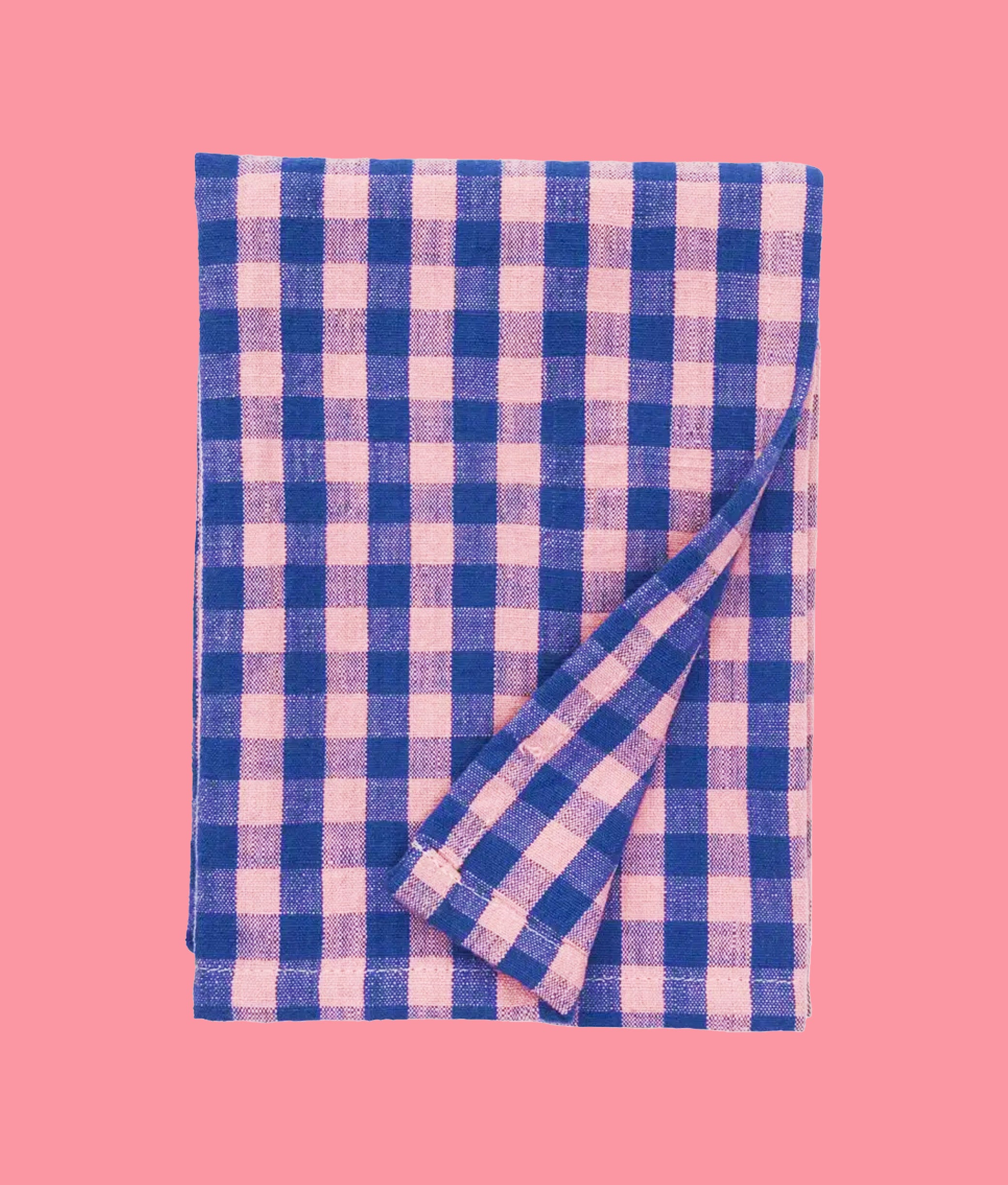 Blue Pink Checked Kitchen Towel