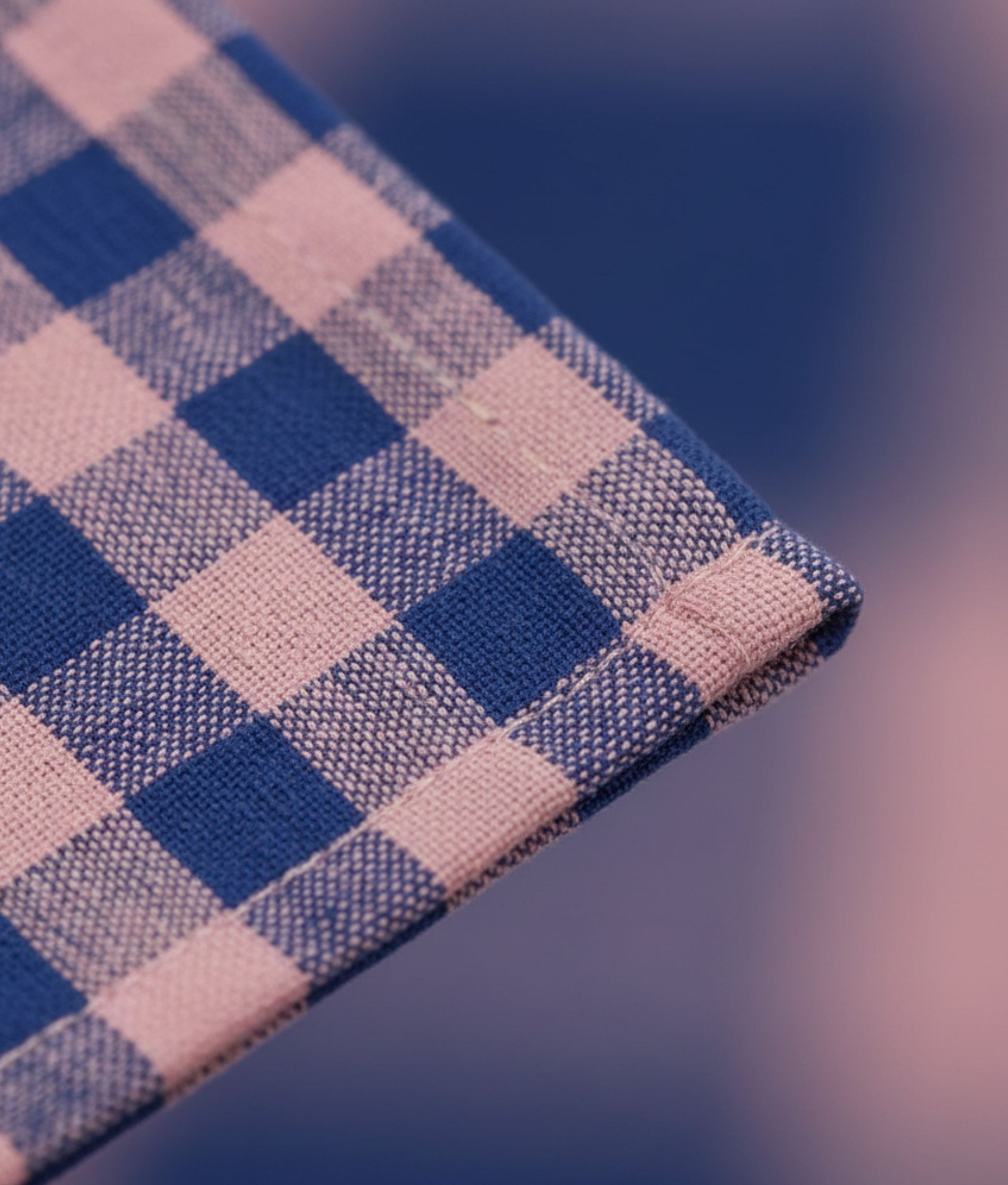 Blue Pink Checked Kitchen Towel