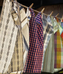 Blue Pink Checked Kitchen Towel