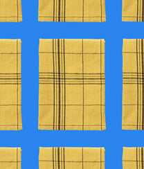 Curry Black Checked Kitchen Towel
