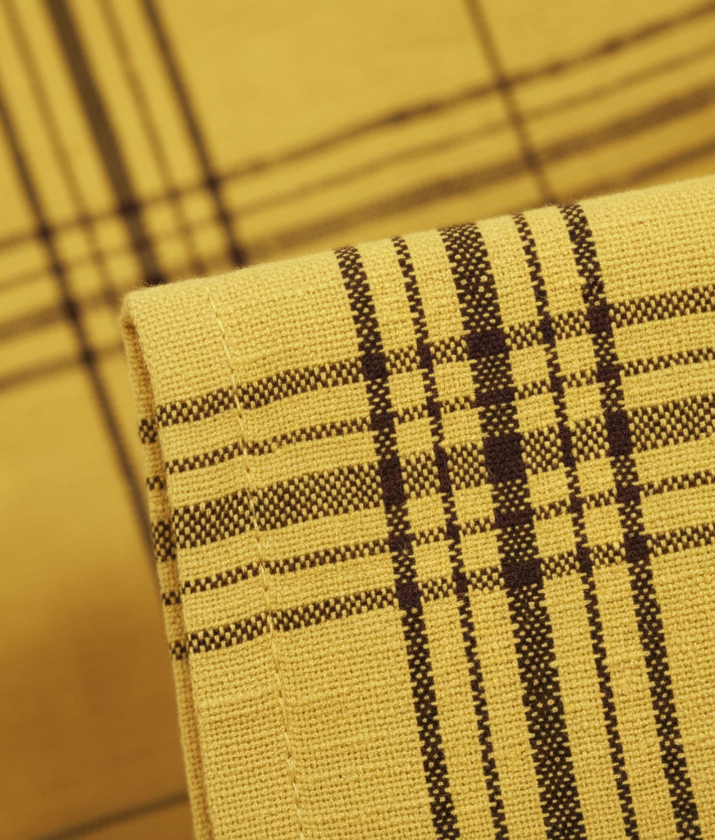 Curry Black Checked Kitchen Towel